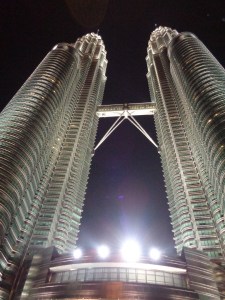 Vertical view of the Petronas Towers Kuala Lumpur